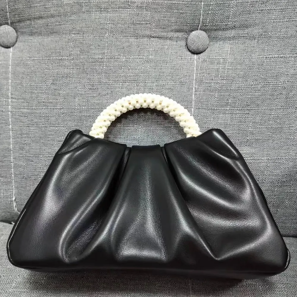 1 Stück Perlen Perlen runder Griff für Frauen Metallring geflochtene Perlen Handtasche Ersatzgriffe Geldbörse Rahmen DIY Tasche_voghion.com