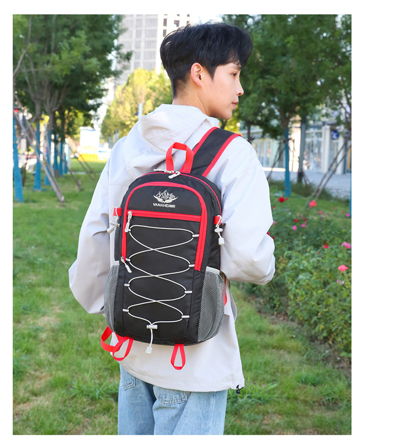 Outdoor Backpack Oxford Budden Mountain Riding Backpack Lightweight Multifunctional Casual Foldable Backpack Large Capacity_voghion.com