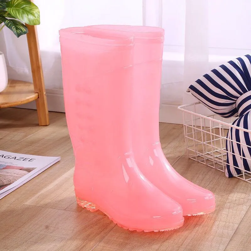 Women's Mid Calf Rain Boots Outdoor Work Rubber Booties Short Waterproof Garden Women Anti-slip Water Shoes_voghion.com