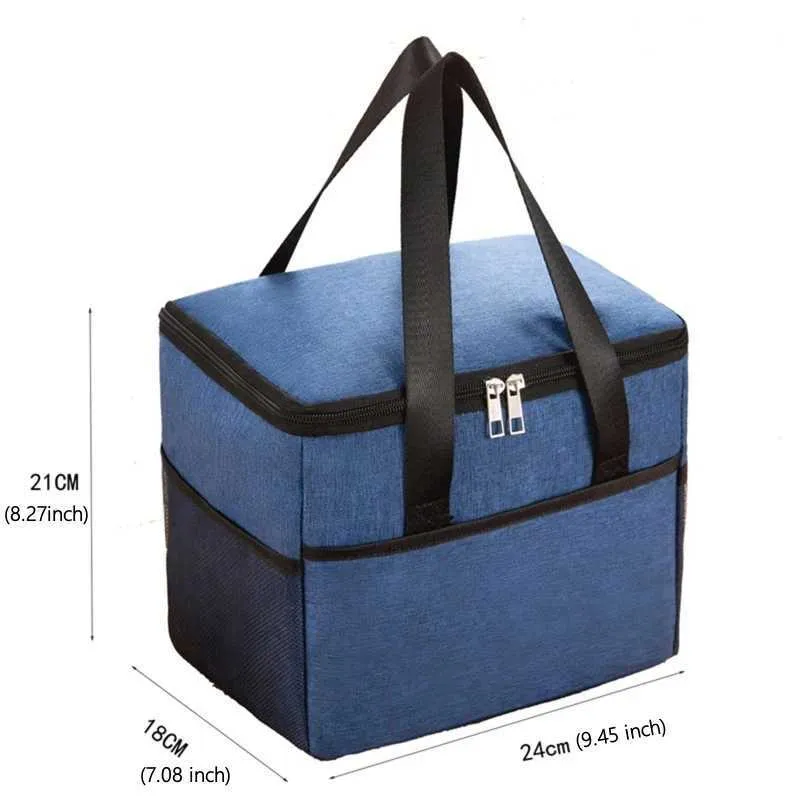 Geantă impermeabilă portabilă utilitară cationică mare izolație termică îngroșată saci de mare capacitate picnic prânz cutie C241116_voghion.com