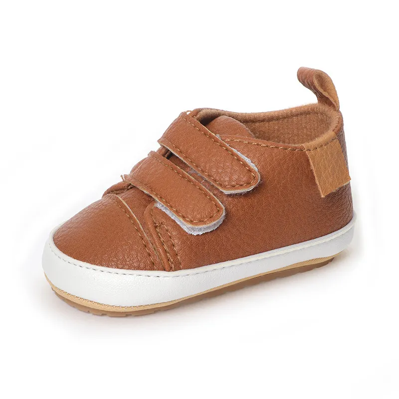 Baby First Walker Sneakers Non-slip Rubber Sole Leather Shoes_voghion.com