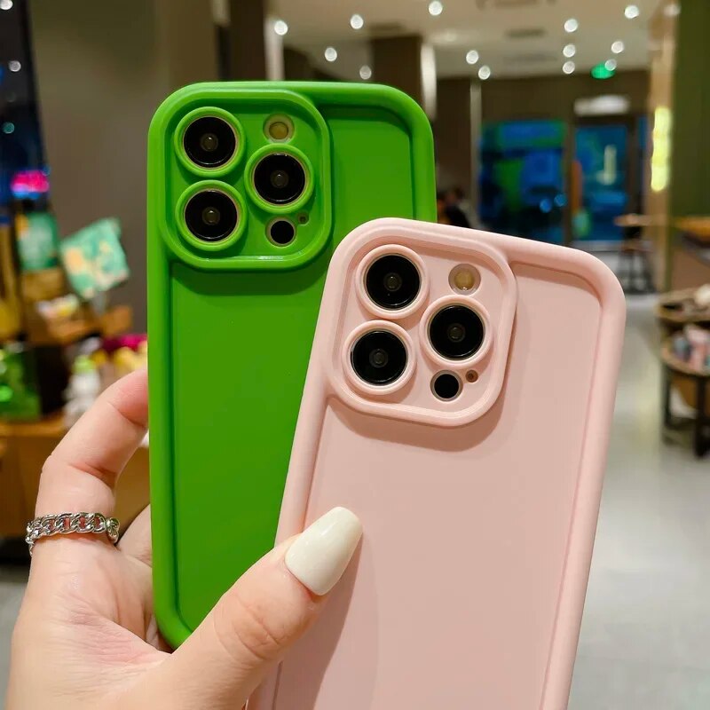 Paredzēts 15 futrāļiem uz Candy Color silikona mīkstā vāciņa iPhone 14 PLUS 11 12 Pro XS XR Max 13 15pro kameras aizsargvāciņam_voghion.com
