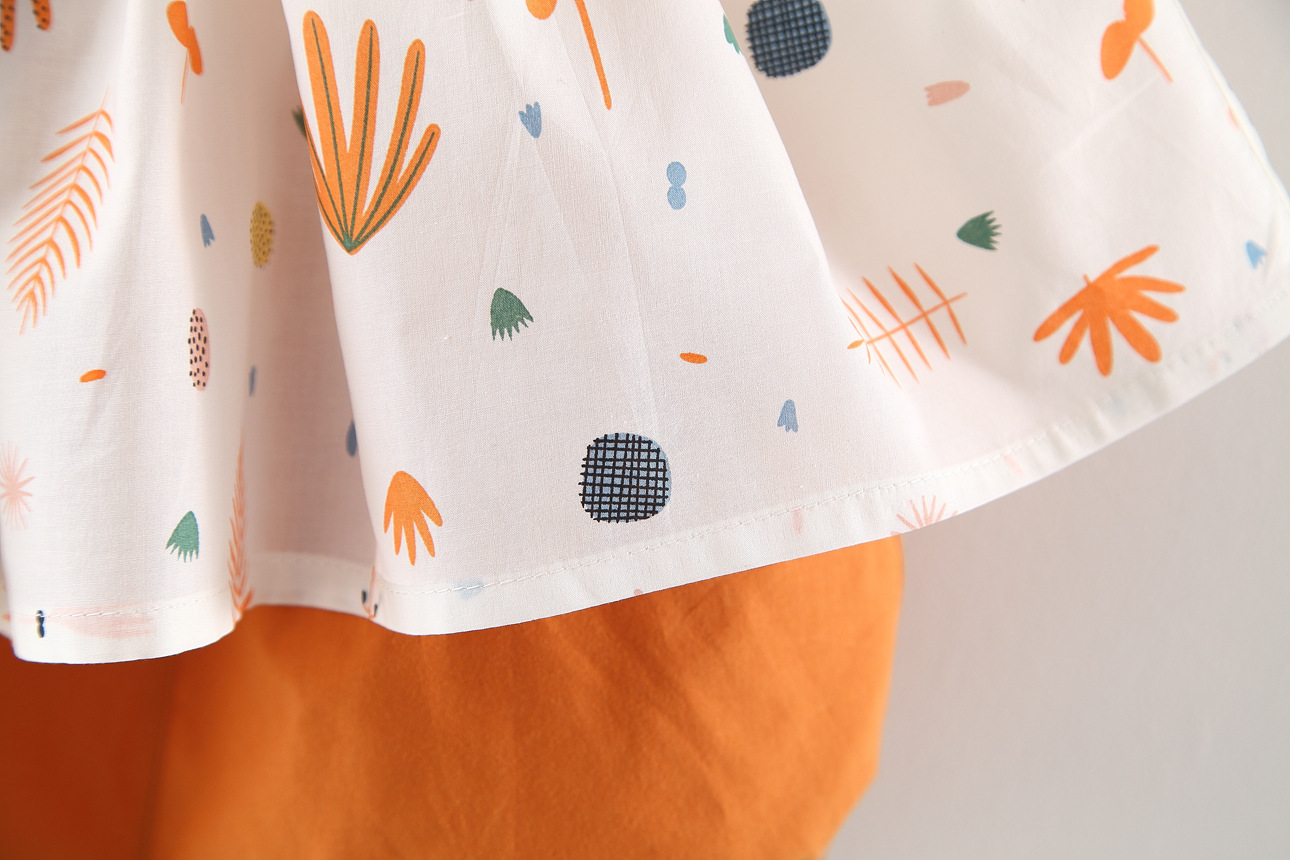 Baby Clothing Summer Fashion Sleeveless + Shorts 2pcs Set Girls Cartoon Cotton Outfits_voghion.com