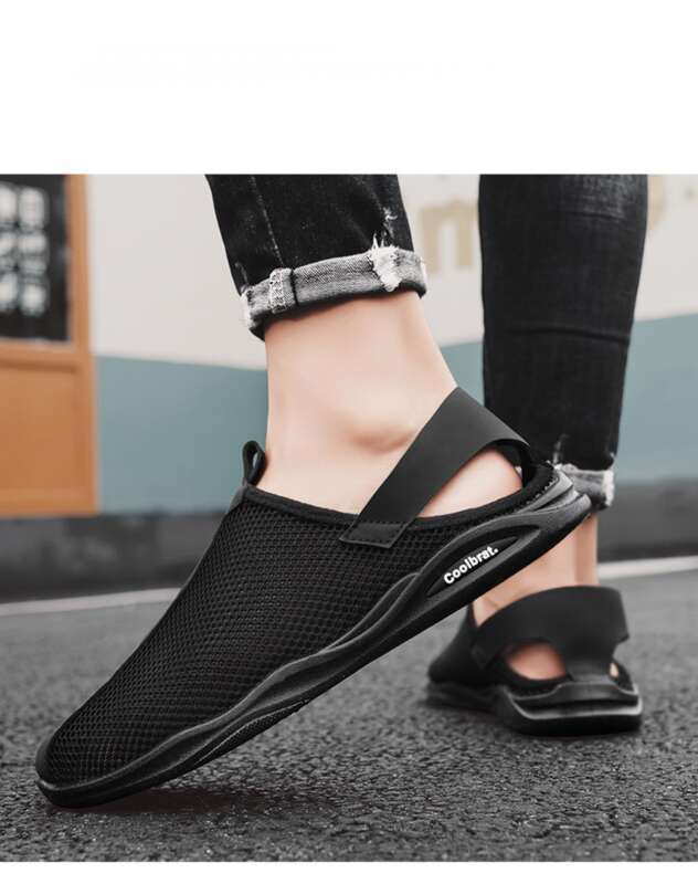 Dünne, atmungsaktive Sandalen für Herren, Sommer, Strand, superweich, geruchshemmende Mesh-Schuhe_voghion.com