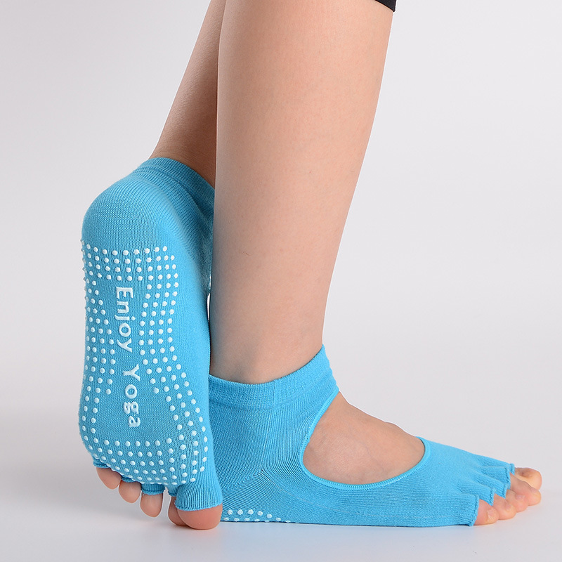 Surge Surge Pure Cotton Sports Yoga Five-Toe Socks With Anti-Slip Sole, Back And Open Toe, Women's Separator Socks, Toe Clip,_voghion.com