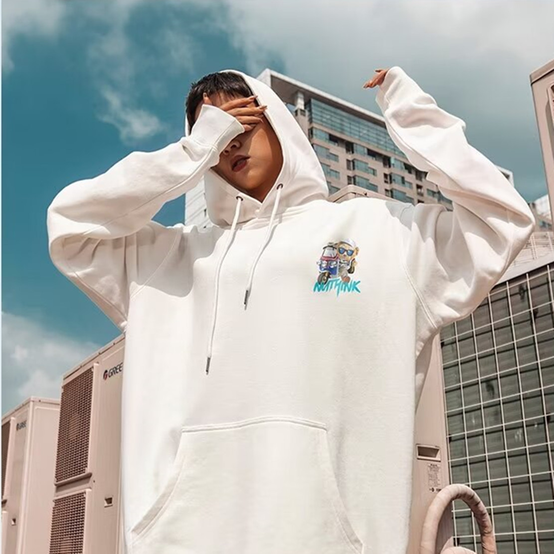 2024 New Trendy Brand Fatty Men's Hooded Loose Bear with Plush Fat Plus Size Couple Sweater for Autumn and Winter_voghion.com