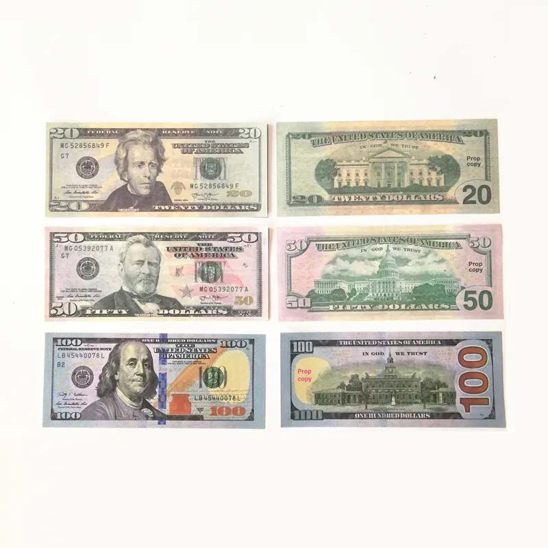 100pcs Fa K E Money Movie Prop Copy Money Party 1 5 10 20 50 100 US Dollar Euros Pound English Realistic Toy Bar Props Copy Currency Billets 1:2 Size_voghion.com