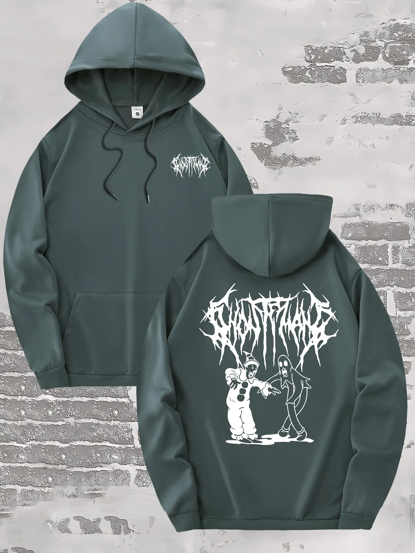 Stampa grafica con personaggi divertenti, felpa con cappuccio a maniche lunghe comoda ed elegante da uomo, felpa con cappuccio versatile per l'autunno_voghion.com