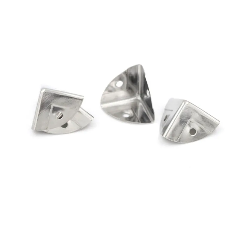 4pcs Sier Metal Corner Brackets Angle Brace Protector Trunk Box Case Chest_voghion.com