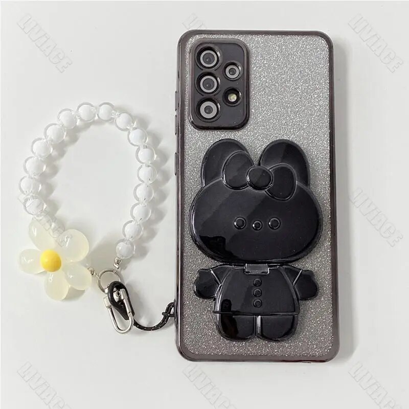 Coque De Protection Motif Lapin Et Fleur Pour Samsung Galaxy_voghion.com
