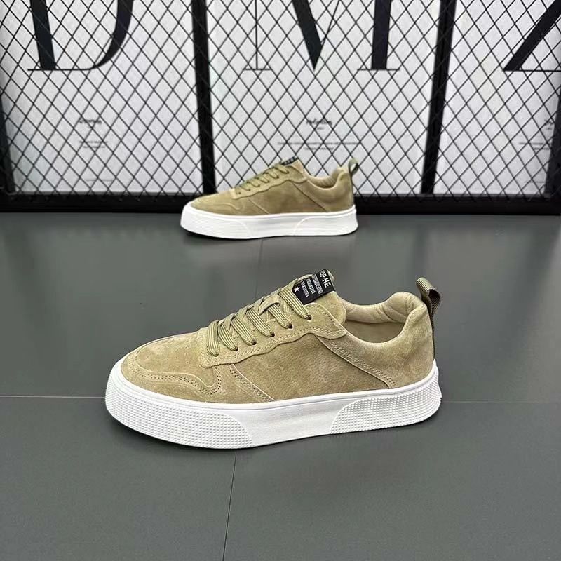 Große Größe 45 2024 Herren 46 Ledergesicht Modische Und Vielseitige Trendige Casual Board Weiche Sohlen Low Top Schuhe_voghion.com