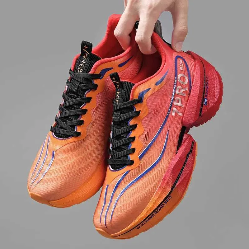 Carbon Plate Couples Running Shock-Absorbing Rebound Ultra-Light Sports Shoes For Men And Women Summer Mesh Breathable_voghion.com