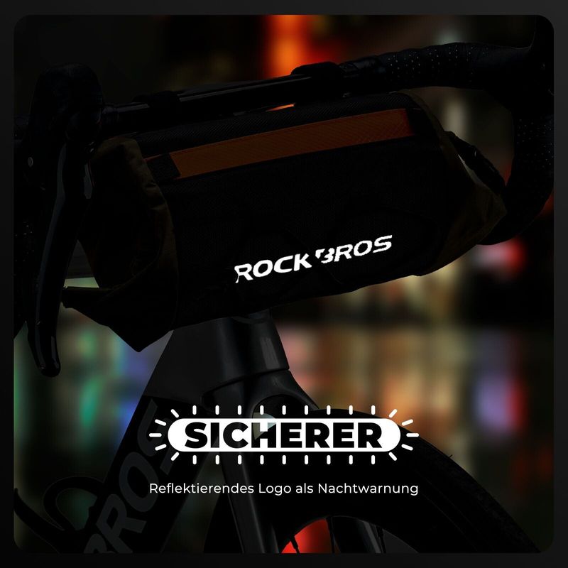 ROCKBROS Bag, 2 - 2,4L ūdensizturīgs velosipēda stūres soma_voghion.com