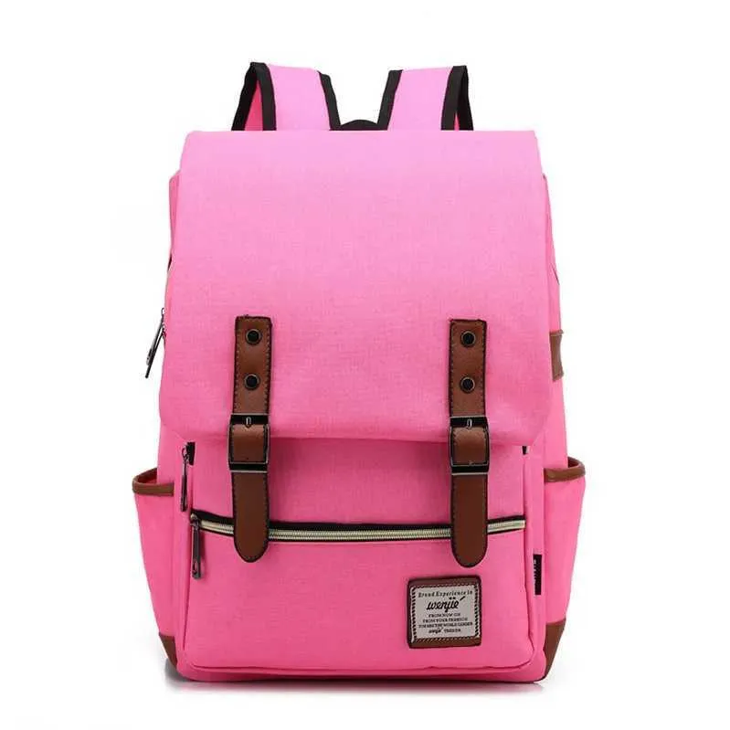 Vintage 16 zoll Laptop Rucksack Frauen Leinwand Männer leinwand Reise Freizeit Rucksäcke Retro Casual Tasche Schule Taschen Für_voghion.com