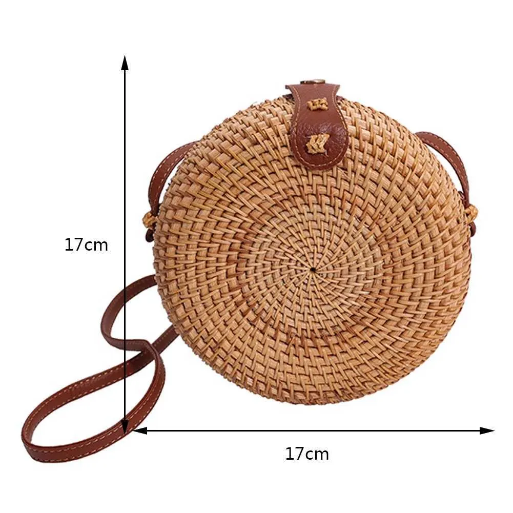 Borsa a tracolla fatta a mano con tracolla regolabile in rattan, borse da donna, grande capacità, portatile, resistente, per le signore_voghion.com