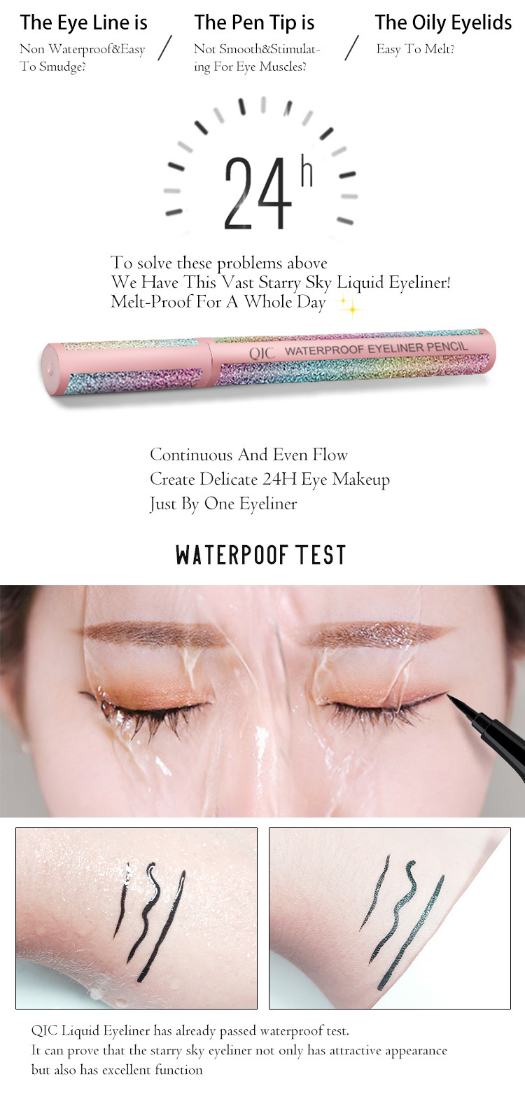 Starry Sky Liquid Eyeliner Waterproof Precision Pen For Beginners_voghion.com