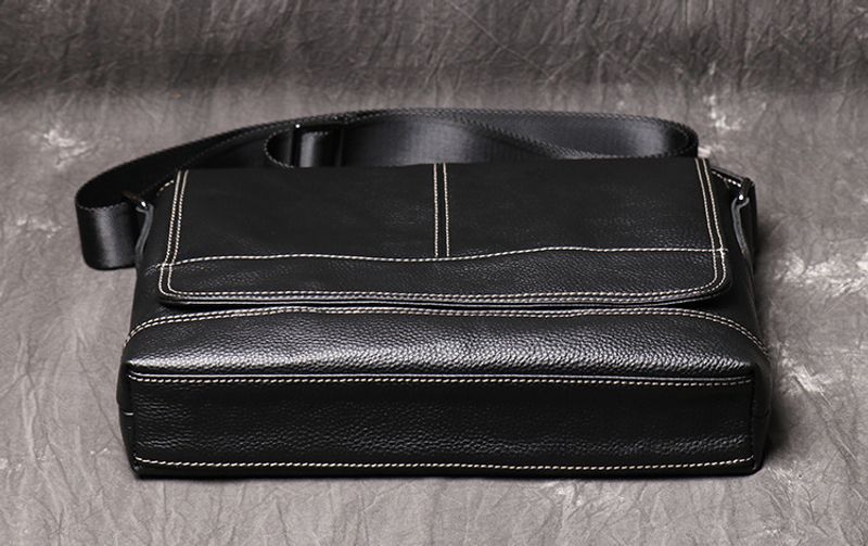 Rindsleder schlichte neue Echtledertasche Herren, Umhängetasche aus weichem Leder für Damen, iPad-Tasche mit großem_voghion.com