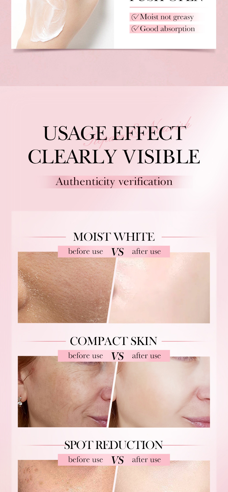 4-in-1 Moisturizing Skin Cream,Face cream 50g,anti wrinkle moist,nourish the skin,firming filling high_voghion.com