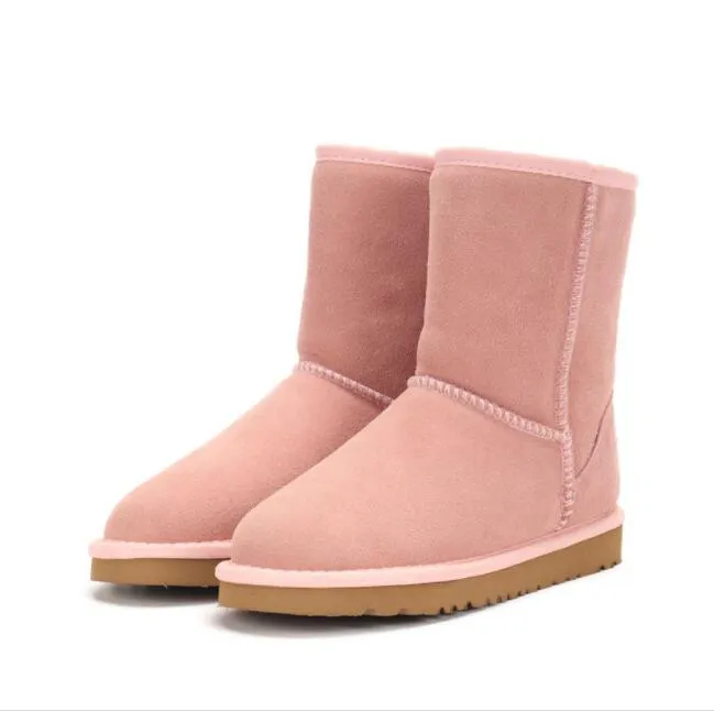 Damen Kurzschnee Aus 5825 Shearg Bootie Lässig Weiche Bequeme Schaffell Warm Halten Stiefel Schuhe mit Box Karte Staubbeutel_voghion.com