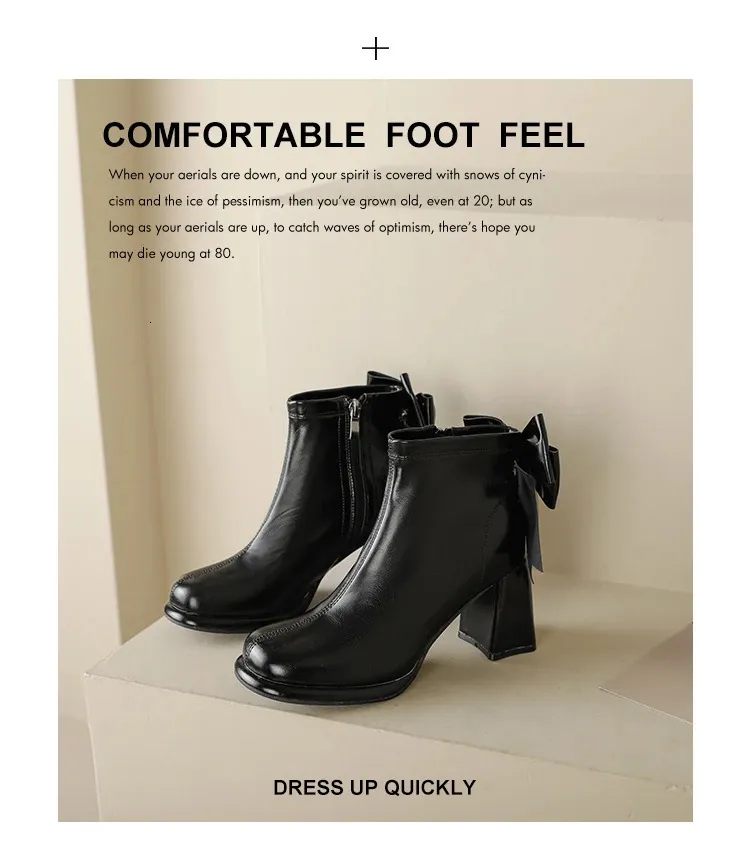 Platformas augstpapēžu zābaki sievietēm Atpakaļ tauriņš Plānas Īsas Zeķes Botas Rudens Ziemas Sieviešu ikdienas Punk Party Kurpes_voghion.com