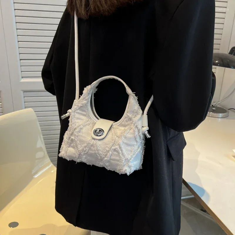 Hobo měkká džínová taška přes rameno malá crossbody taška pro ženy značkové módní kabelky totes_voghion.com