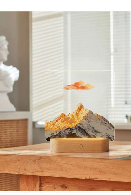 【 4432 People's Collection 】 Rizhao Jinshan Nightlight Atmosphere Light Desktop Ornament With Handheld Box Premium_voghion.com
