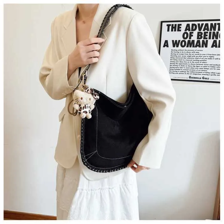 Leopard Print Shoulder Bag For Women Versatile Casual Daily Handbag_voghion.com