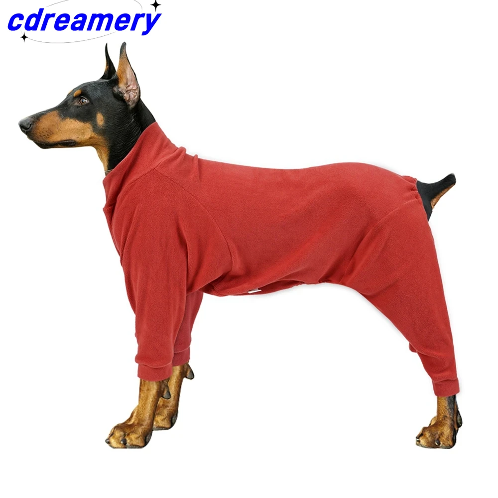Abrigos de lana cálidos para perros, pijamas de cuatro patas, ropa para perros pequeños, medianos y grandes, ropa para clima frío, trajes de nieve para perros que cubren todo el cuerpo._voghion.com
