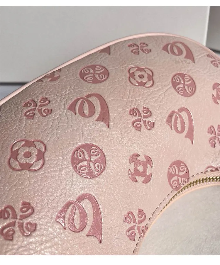 Spedizione gratuita 2025 Nuove borse a tracolla firmate per donna Borsa a forma di mezzaluna rosa sottobraccio Borsa a tracolla singola a mano_voghion.com