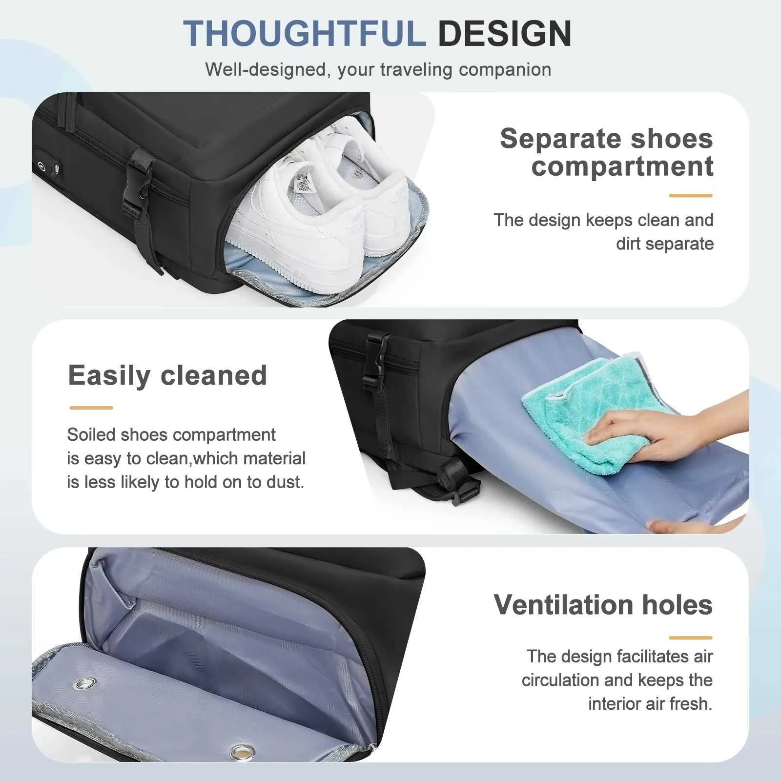 Herren Vakuum Reise Kabine Flugzeug 45x36x20 Easyjet Carry-Ons Damen Rucksack Wasserdicht Laptop Rucksäcke Wandern_voghion.com