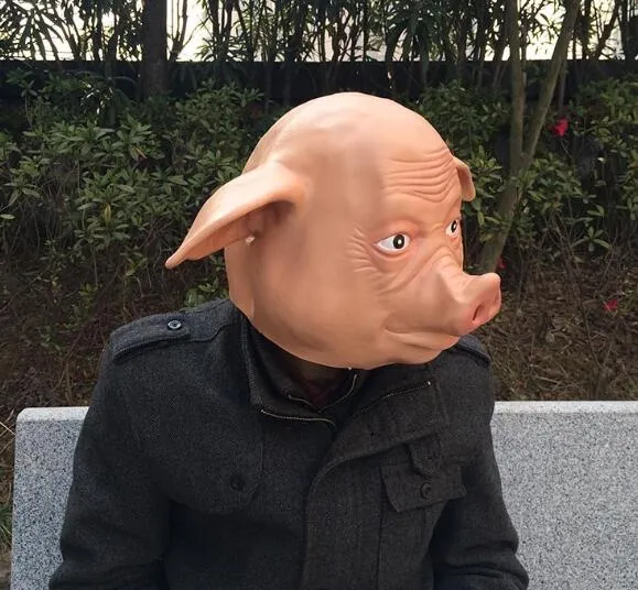 Masque d'horreur cochon Halloween masque facial complet en latex accessoire de déguisement livraison gratuite WL1271_voghion.com