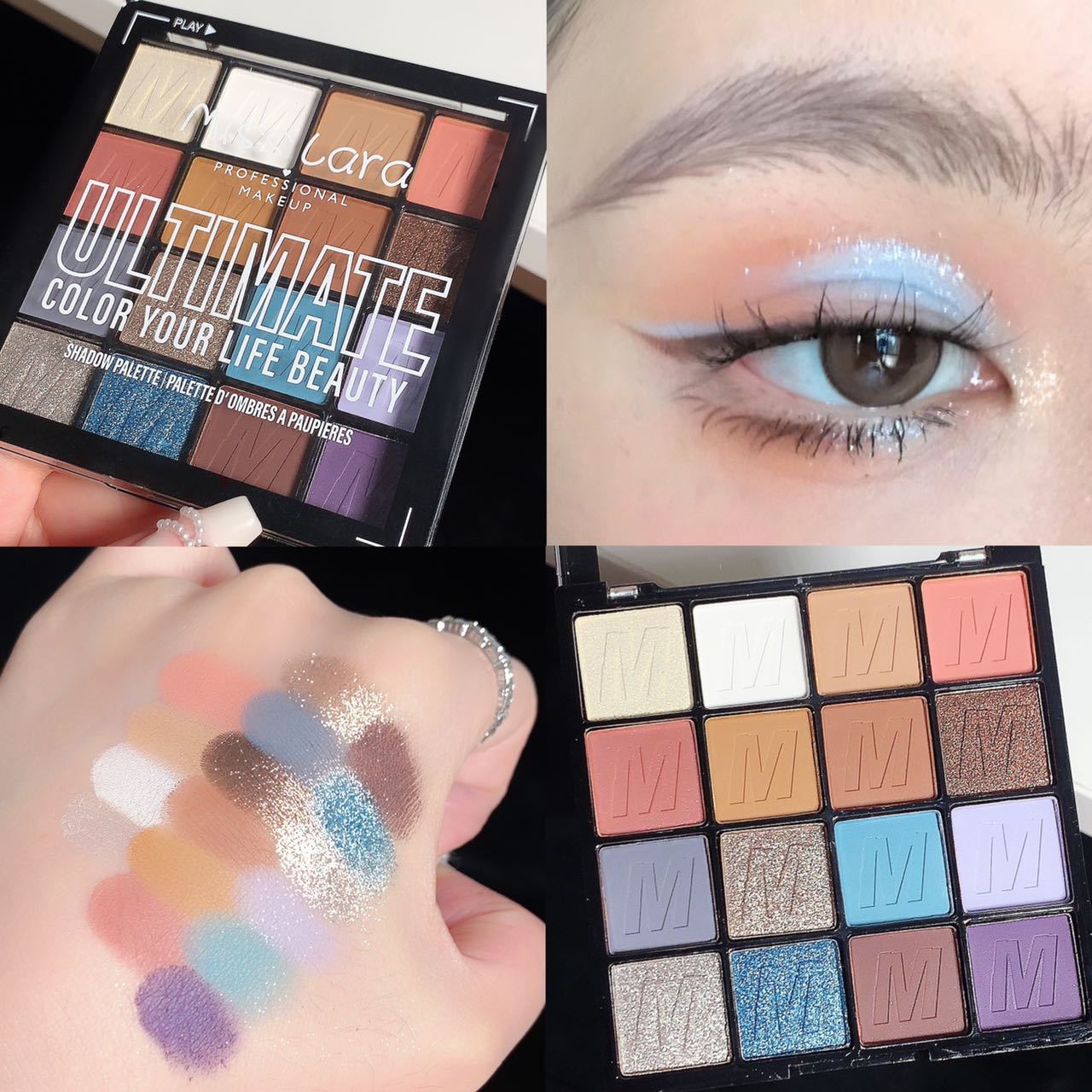 16 Colour Eyeshadow Palette Matte Pearl Glitter Waterproof Makeup_voghion.com