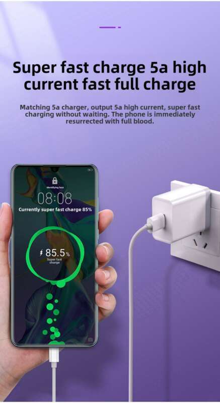 Typec Data Android-telefonkabel, velegnet til Huawei 5A Superhurtig opladning, Xiaomi VIVO/OPPO Flash-opladning_voghion.com