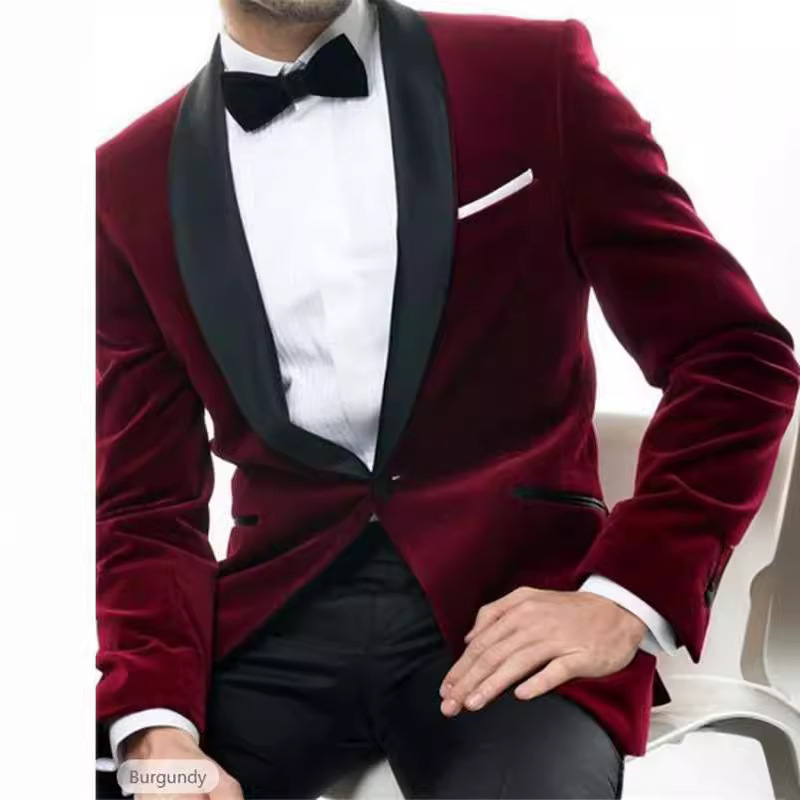 Neue, minimalistische Anzugjacke aus Samt für Herren_voghion.com