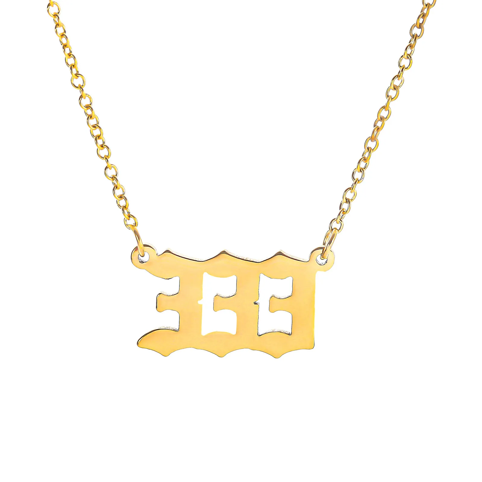 Collane con ciondolo 222 333 444 555 666 777 888 999 Collana con numero in acciaio inossidabile 316 con ciondoli angelo minimalista_voghion.com