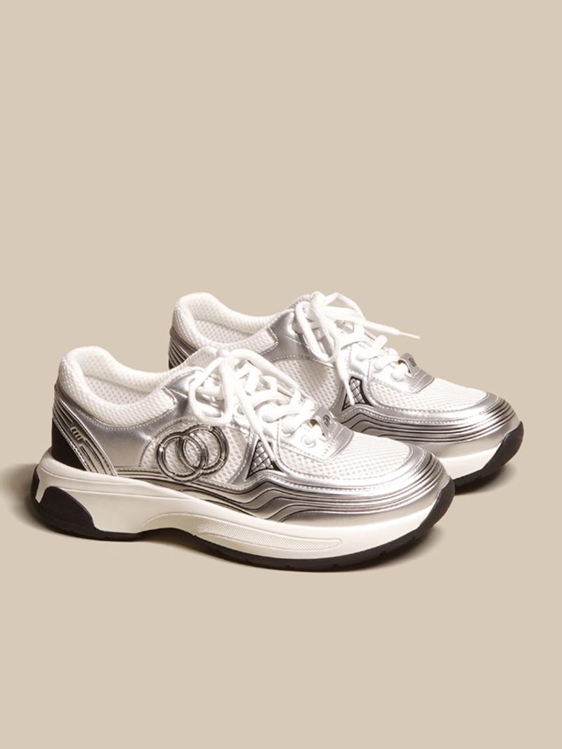 2023 Frühjahr/Sommer Neue kleine duftende Wind Sier Corner King Casual Damen dicke Sohle dünner Gürtel erhöhte_voghion.com