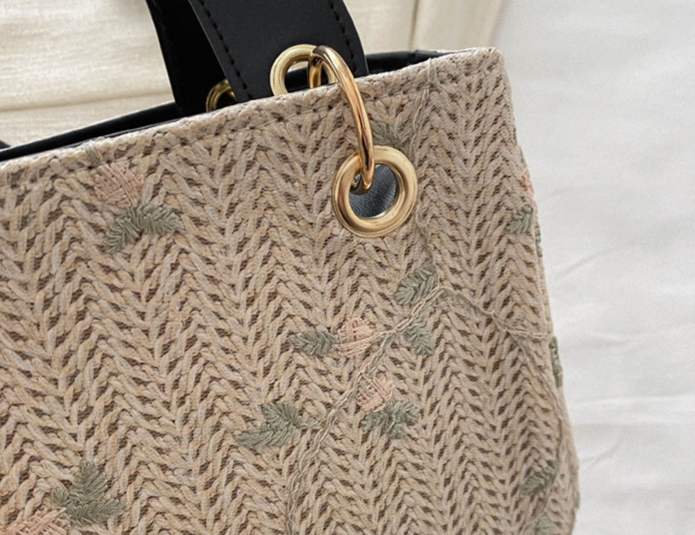 Sac à main tissé tendance pour femmes, sac à bandoulière tendance pour bord de mer, sac de plage, Style occidental, nouvelle collection été 2024_voghion.com