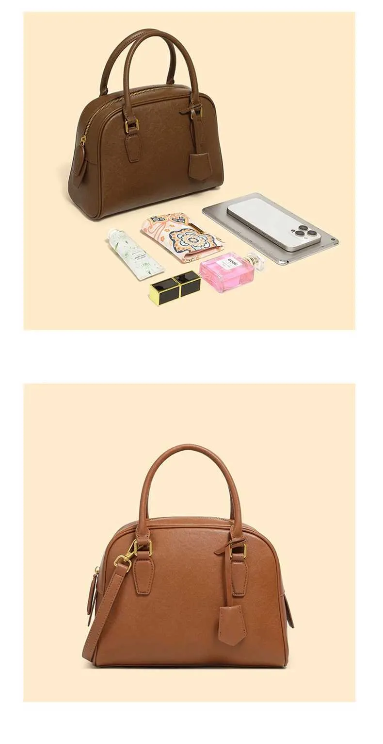 Echtes Leder Tote Handtasche Für Damen Designer Schultertasche_voghion.com