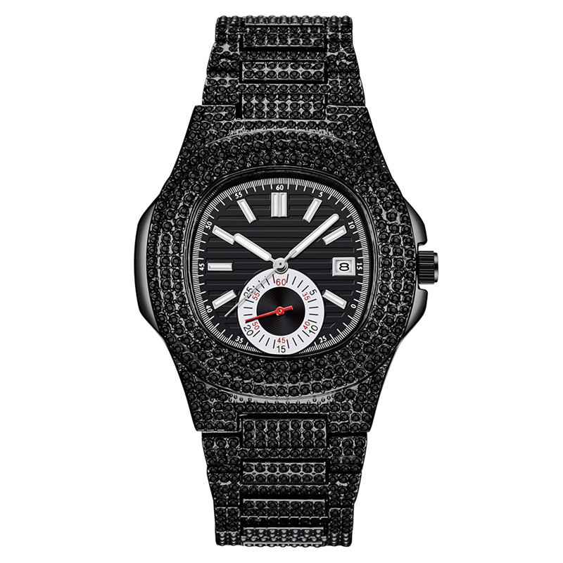 Huaqiangbei Hip Hop Guldkalender Quartz Ny Diamantset Herrklocka Generation_voghion.com