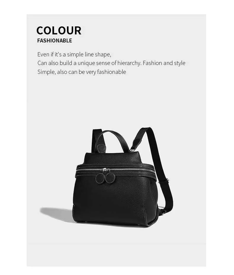 Frauen Mode Leder Rucksäcke Solide Lychee Print Schulranzen Pu Schulter Pack Große Kapazität Weibliche Pendler Griff_voghion.com