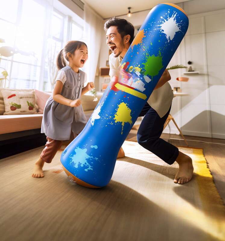 Children's Inflatable Column, Tumbler Sandbag, Sanda Taekwondo Household, Children's Fitness Exercise, Boxing Sandbag_voghion.com