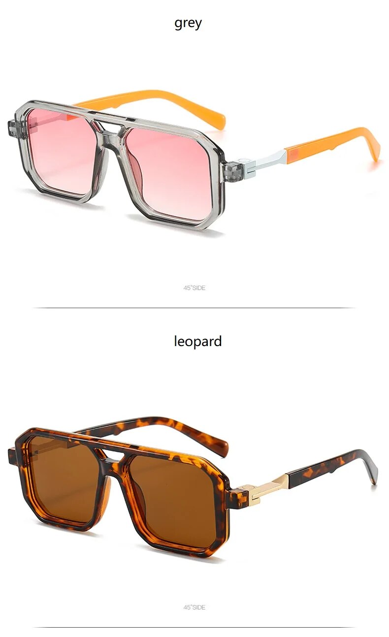 New Square Pilot Sunglasses Women Men Retro Shades Brand Female Sun Glasses Vintage Fashion Oculos De Sol Feminino UV400_voghion.com
