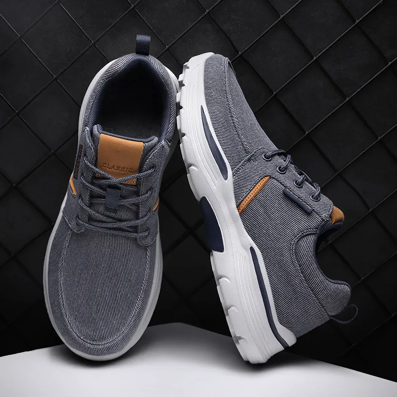 Loafers 2022 Spring New Comfortable Senakers for Men Business Casual Canvas Shoes Lightweight Plus Size_voghion.com