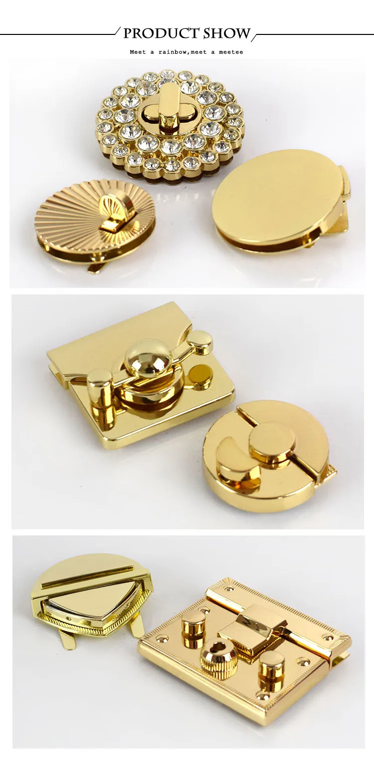 2 Stücke Metall Drehverschluss Schnalle Geldbörse Federriegel Für Taschen DIY Handtasche Schlösser Verschluss Taschenverschluss Nähzubehör_voghion.com