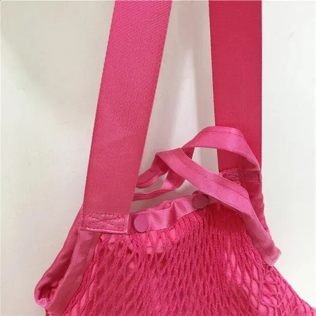 Borsa a rete intrecciata alla moda per donna, borsa a tracolla casual da donna, grande capacità, grande tote bolsa 240823_voghion.com