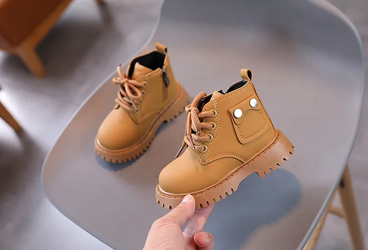 Lasten PU-nahkaiset talvikengät pojille ja tytöille, liukumattomat taaperoiden lyhyet lumikengät, Littlesprouts-koot 21–30_voghion.com