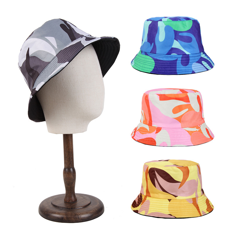 Kom buiten reizen, bescherming tegen de zon, bedrukte hoed, geometrisch ontwerp, vissershoed met brede rand voor heren en dames Emmerhoed_voghion.com