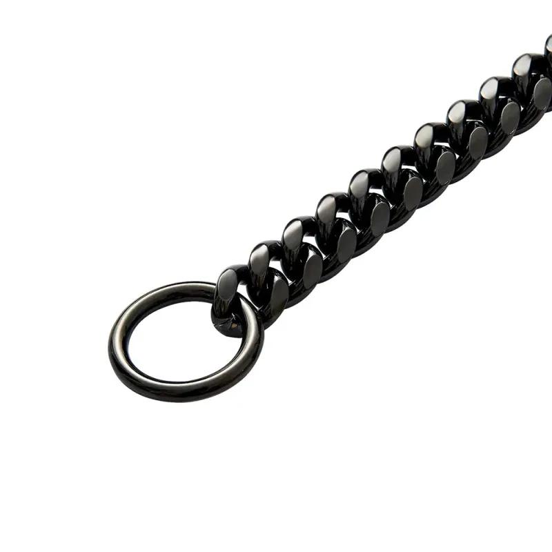 Guldhalsbånd 10 mm cubansk K-halskæde Heavy Duty Slip rustfrit stål Hunde-P-kæde til mellemstore og store hunde_voghion.com