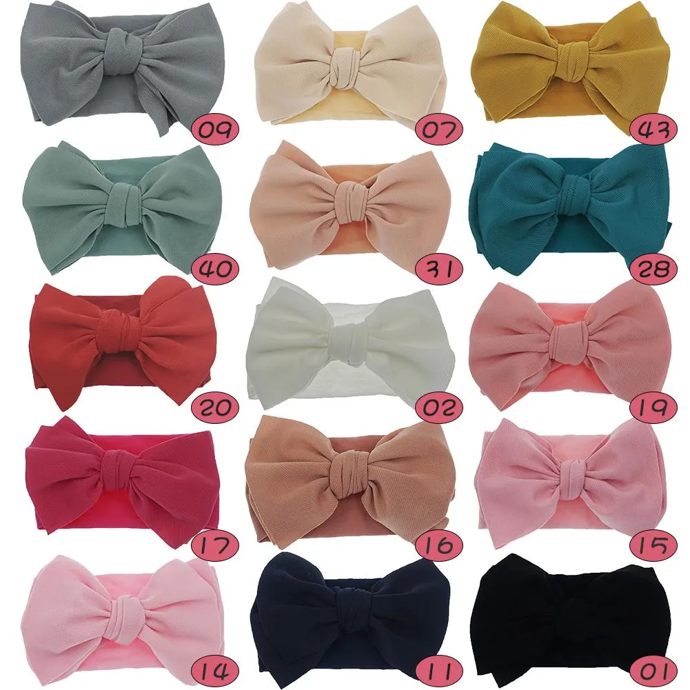 15 st/lot Baby Turban Bows Huvudomslag Söt Småbarn Foto rekvisita Huvudbonader Spädbarn Barn Håraccessoarer Rosett Pannband_voghion.com