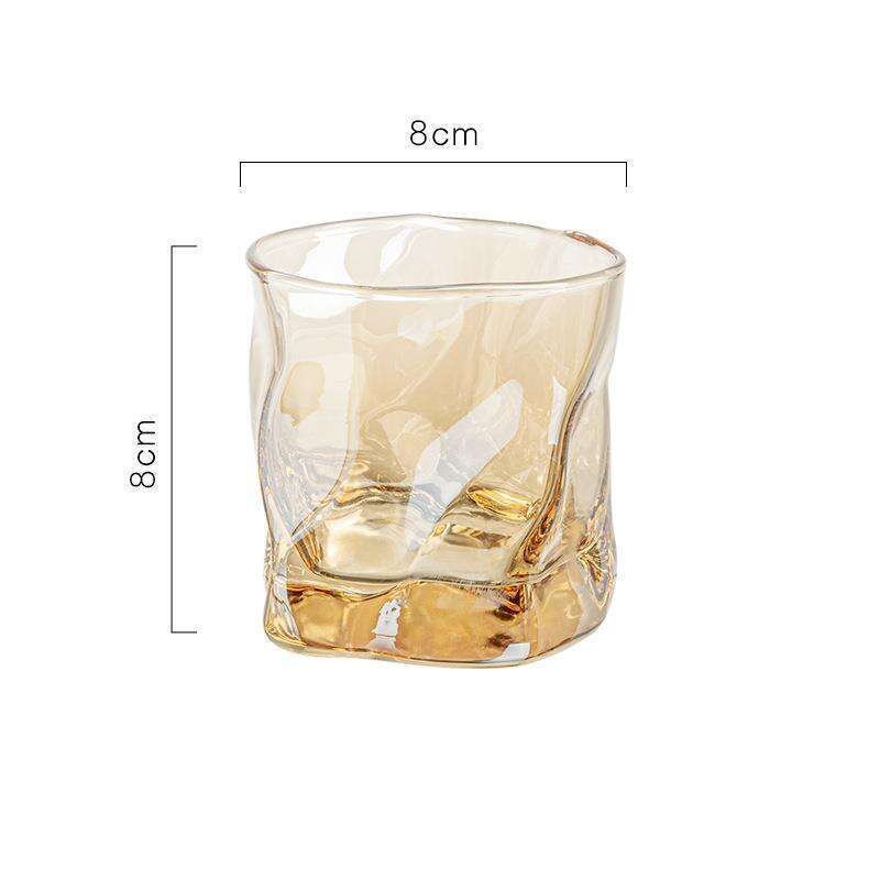 viski Vesi Origami Twist Glass, Juice Milk Beverage Glass_voghion.com